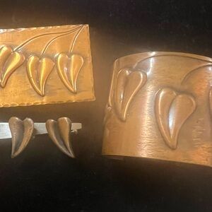 Vintage Frank Rebajes Copper jewelry trio set